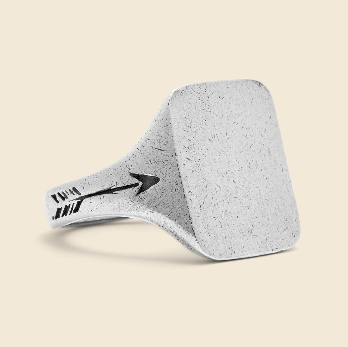 Giles & Brother The Rectangle Signet Ring - Silver