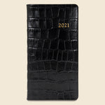 2021 Embossed Leather Pocket Datebook - Black Crocodile - Paper Goods - STAG Provisions - Gift - Stationery