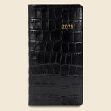 2021 Embossed Leather Pocket Datebook - Black Crocodile - Paper Goods - STAG Provisions - Gift - Stationery