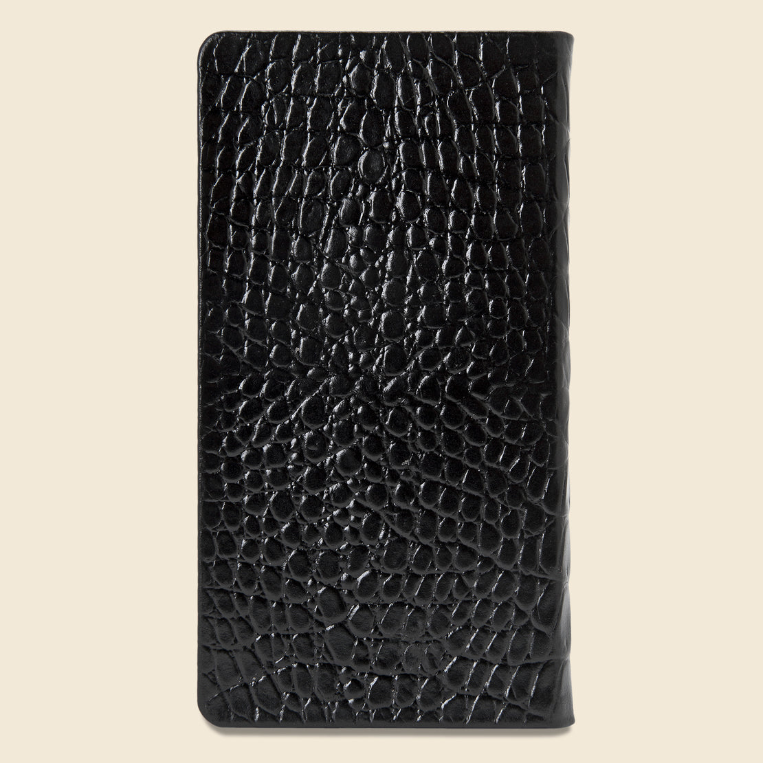 2021 Embossed Leather Pocket Datebook - Black Crocodile