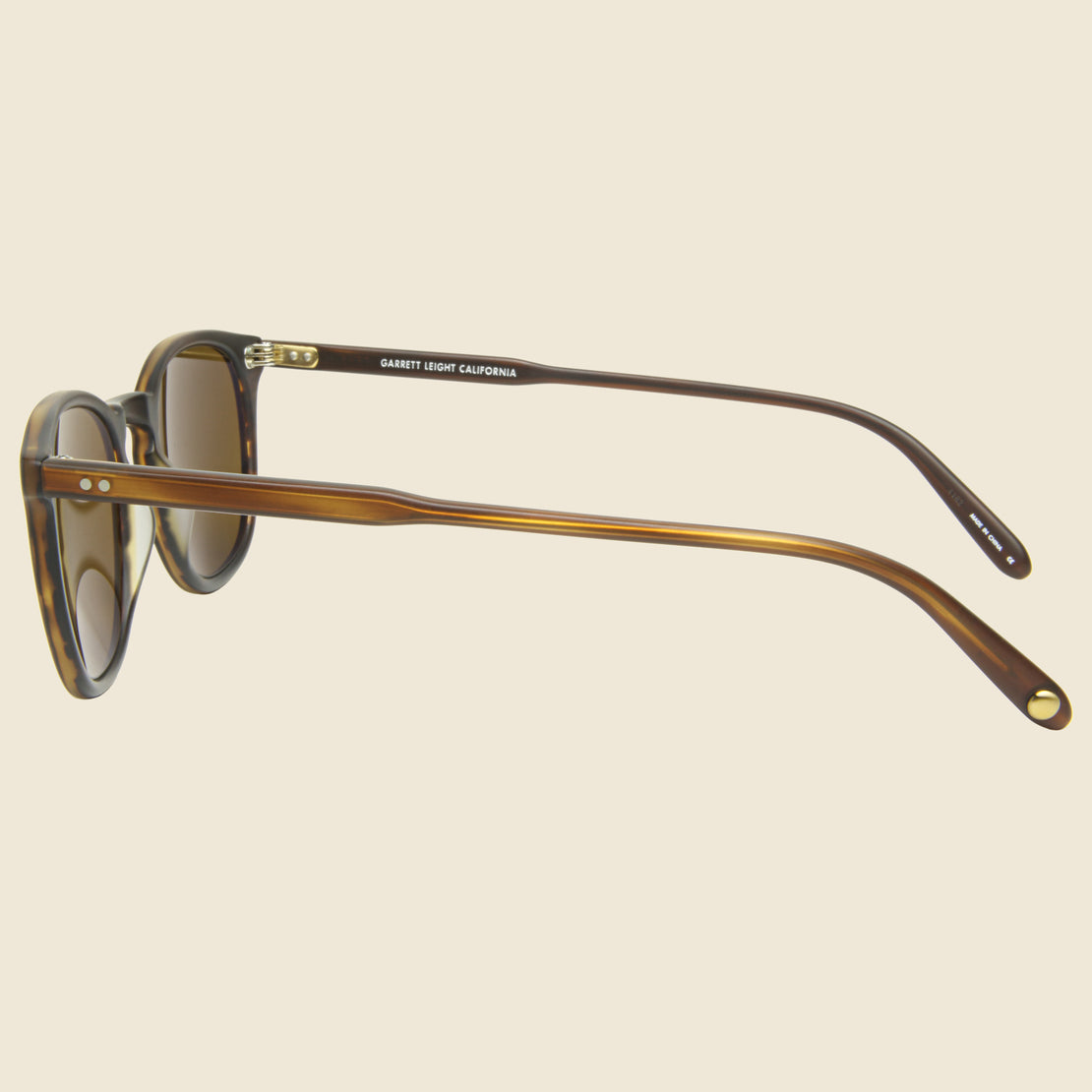 Kinney 47mm - Matte Brandy Tortoise/Brown Polarized - Garrett Leight - STAG Provisions - Accessories - Eyewear