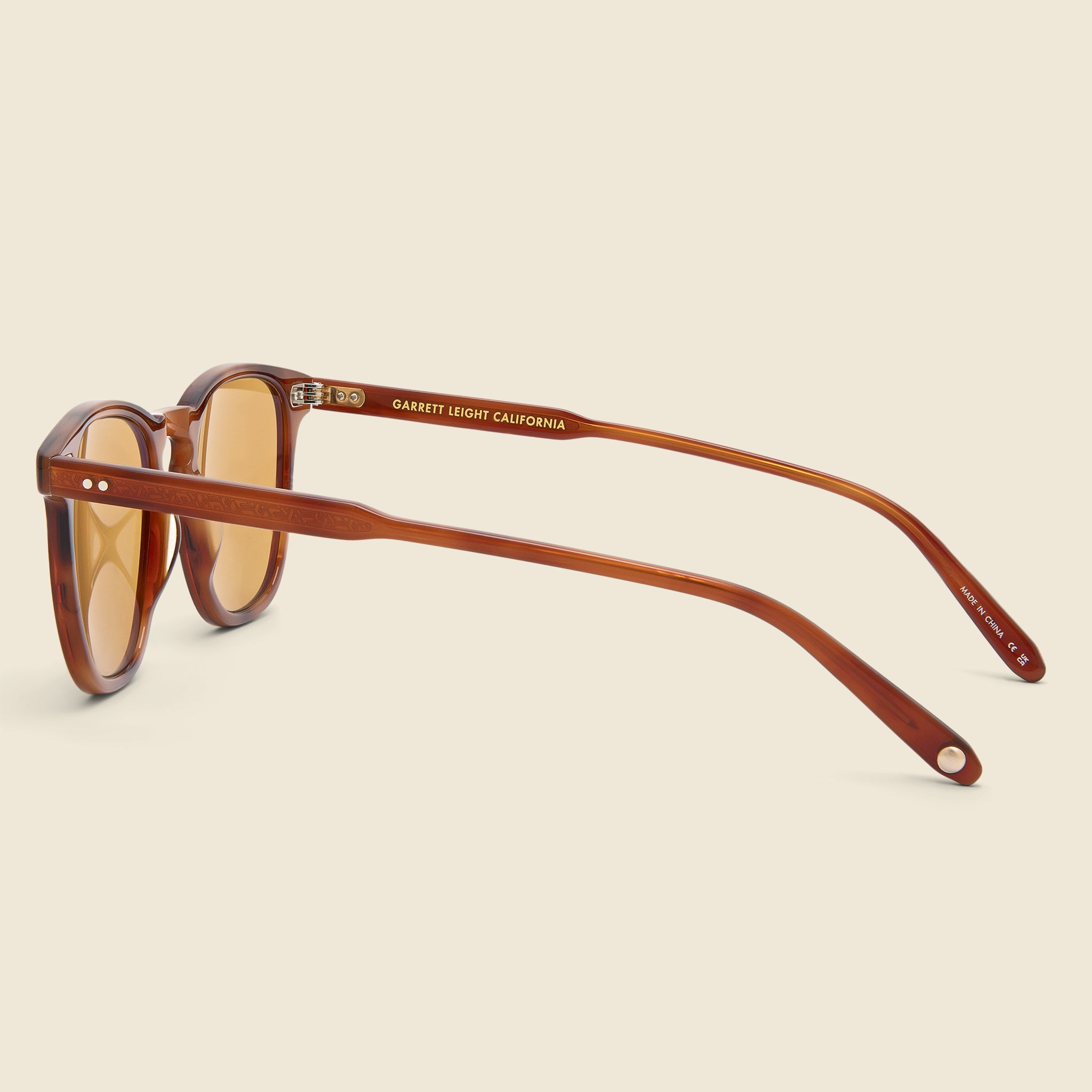 
                          Brooks 47 II - Vintage Burnt Tortoise/Pure Maple - Garrett Leight - STAG Provisions - Accessories - Eyewear
                        