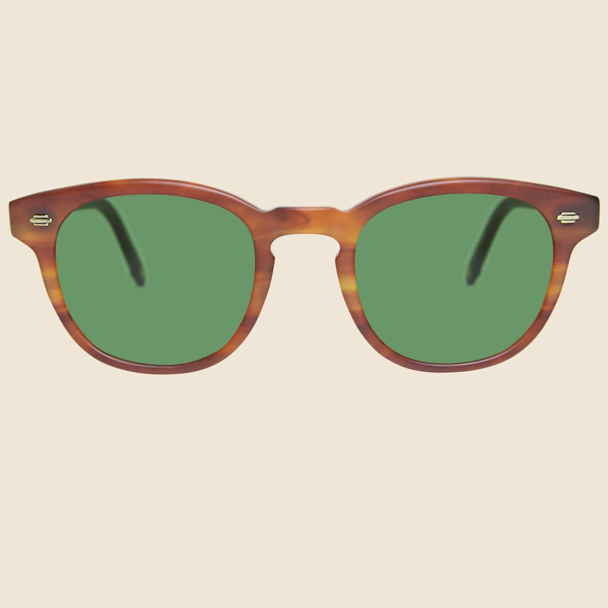 Warren 46mm - Amber Tortoise/Green - Garrett Leight - STAG Provisions - Accessories - Eyewear