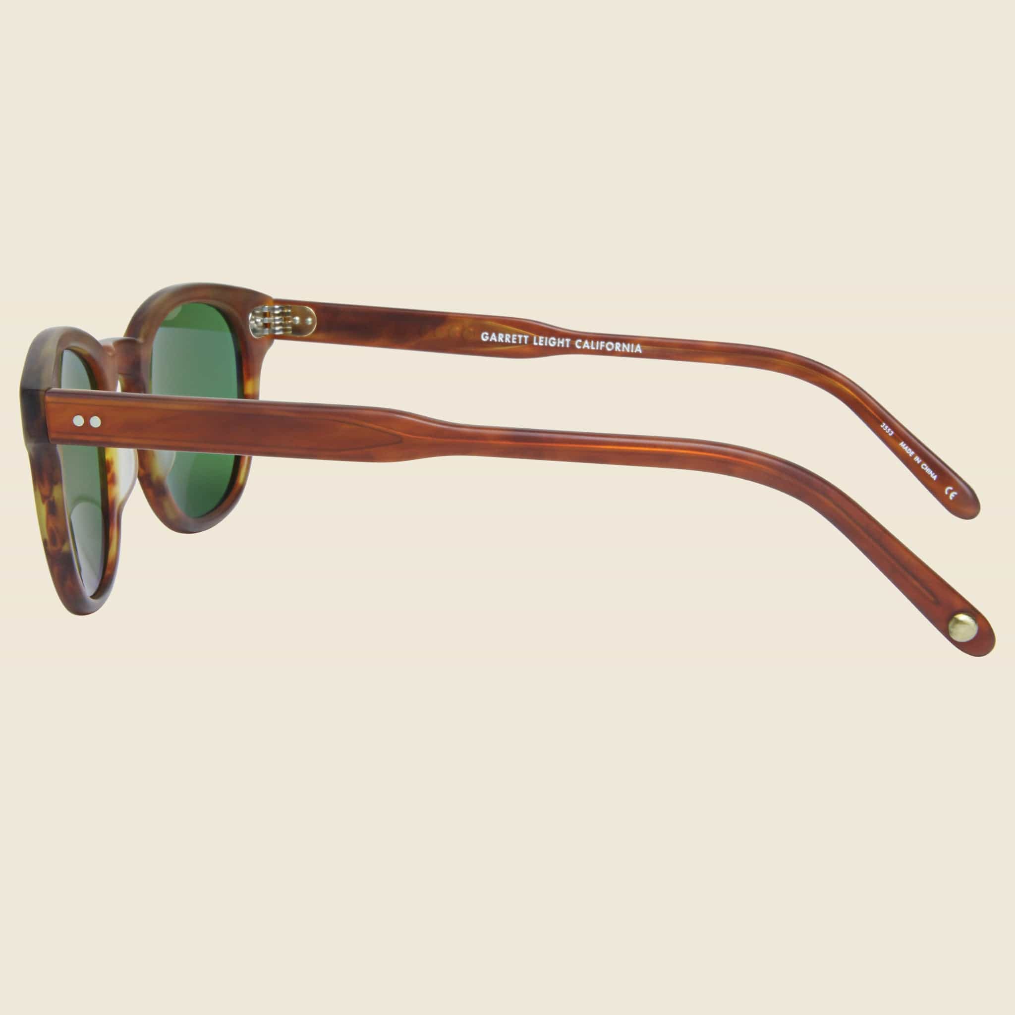 Warren 46mm - Amber Tortoise/Green - Garrett Leight - STAG Provisions - Accessories - Eyewear