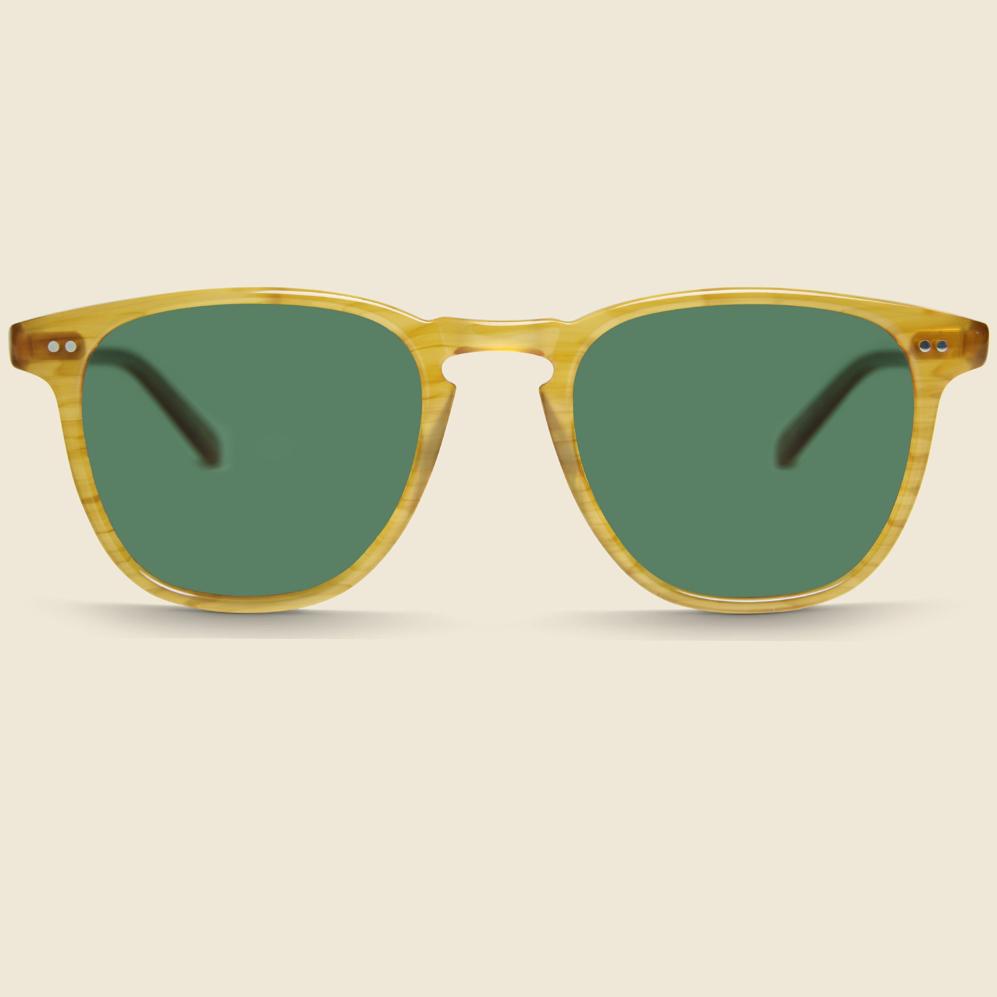 Brooks 47mm - Butterscotch/Green Polarized - Garrett Leight - STAG Provisions - Accessories - Eyewear