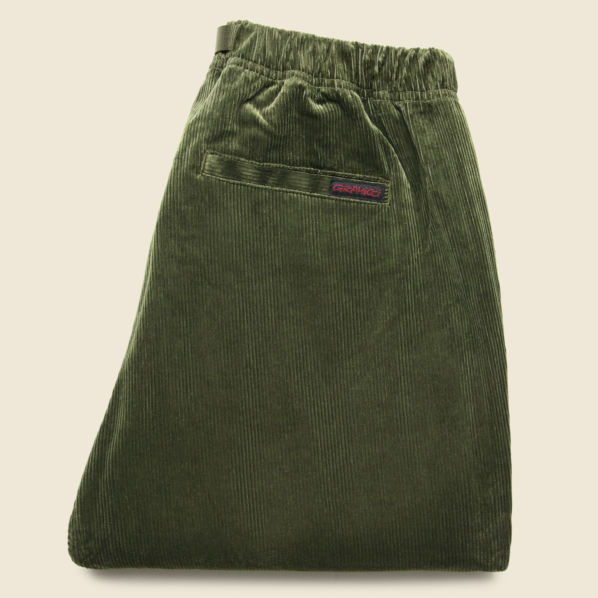 Loose Tapered Corduroy Pants - Olive - Gramicci - STAG Provisions - Pants - Corduroy