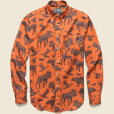 Earth Flannel Shirt - Orange - Gitman Vintage - STAG Provisions - Tops - L/S Woven - Other Pattern