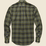 High-density Twill Shirt - Olive - Gitman Vintage - STAG Provisions - Tops - L/S Woven - Plaid