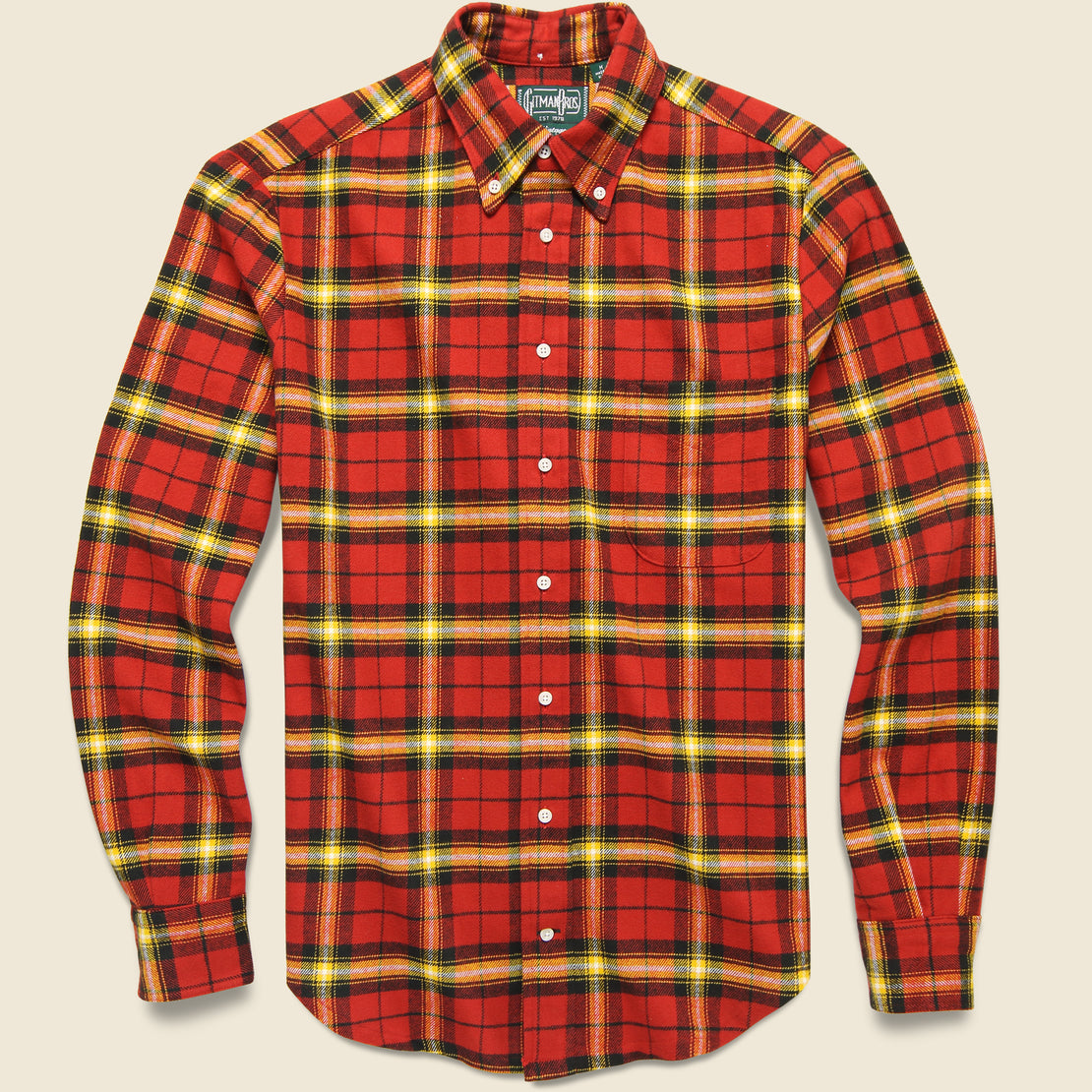 Gitman Vintage High-density Twill Shirt - Red