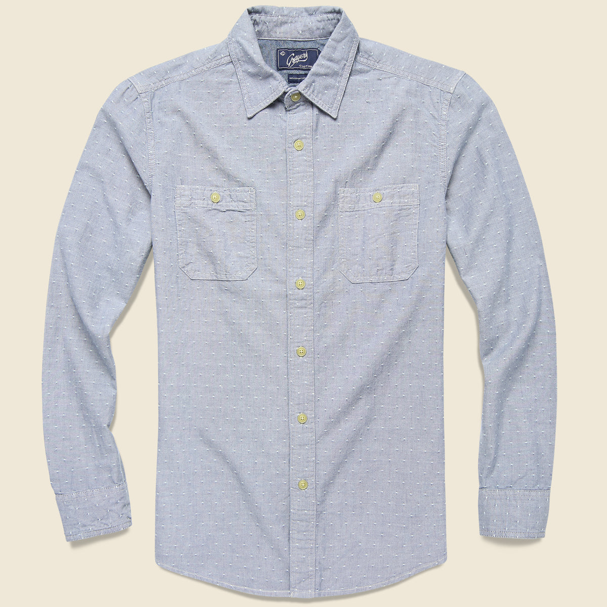 Hillwood Chambray Dobby Shirt - Blue