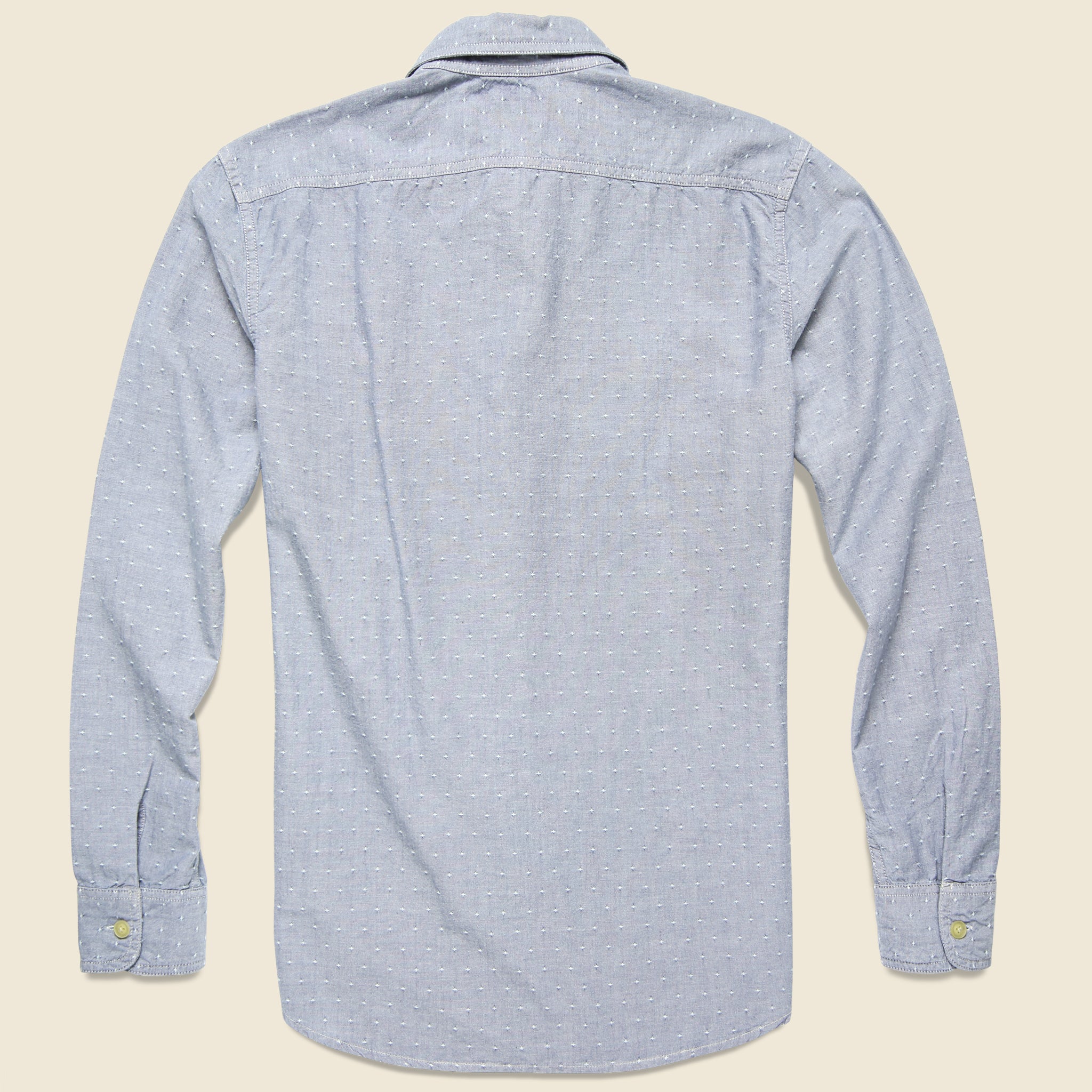 Hillwood Chambray Dobby Shirt - Blue - Grayers - STAG Provisions - Tops - L/S Woven - Other Pattern