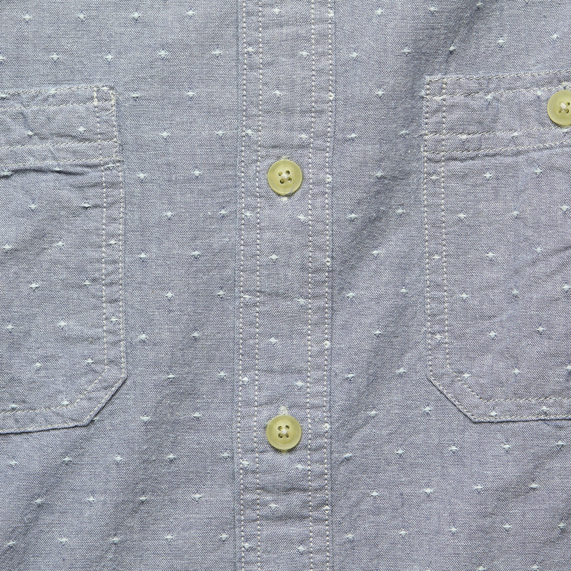 Hillwood Chambray Dobby Shirt - Blue - Grayers - STAG Provisions - Tops - L/S Woven - Other Pattern