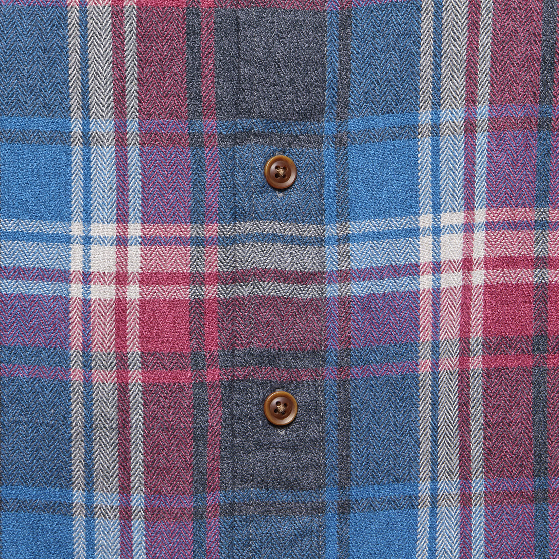 Yarmouth 3-Ply Jaspe Flannel - Violet/Gray/Blue - Grayers - STAG Provisions - Tops - L/S Woven - Plaid