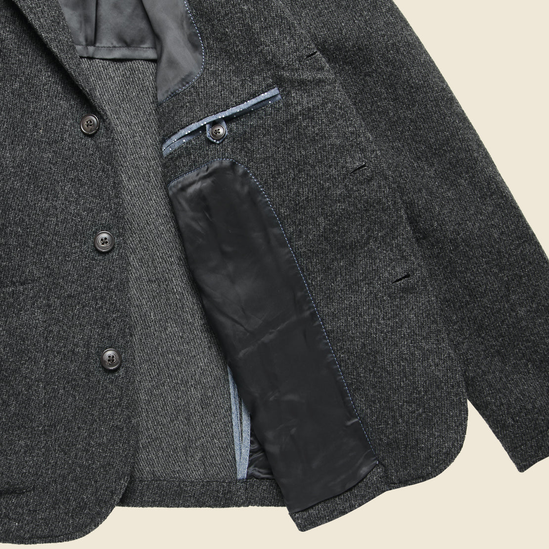 Hutton Wool Twill Sport Coat - Charcoal - Grayers - STAG Provisions - Suiting - Sport Coat