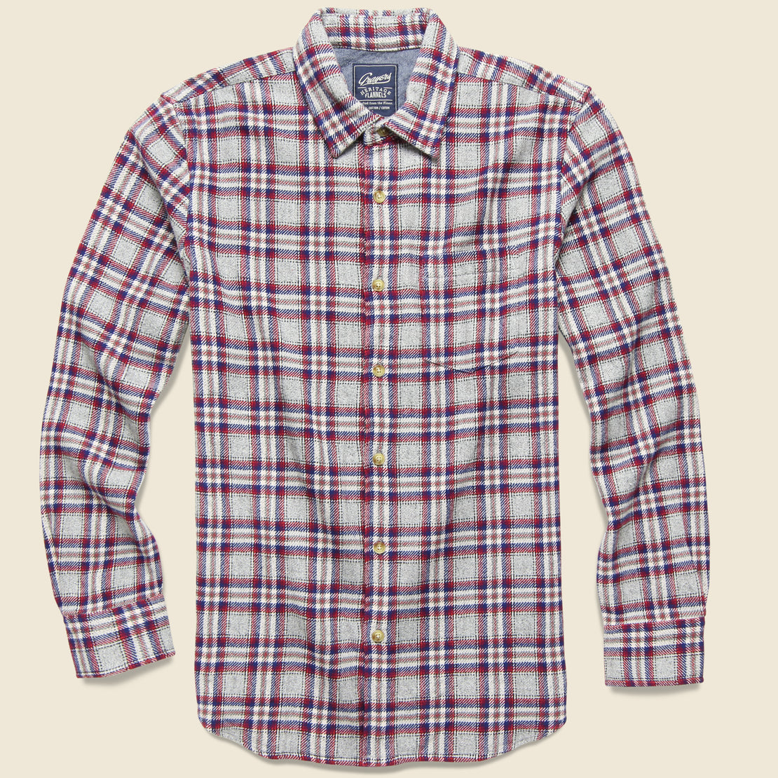 Grayers Milbank Heritage Flannel Shirt - Gray/Red