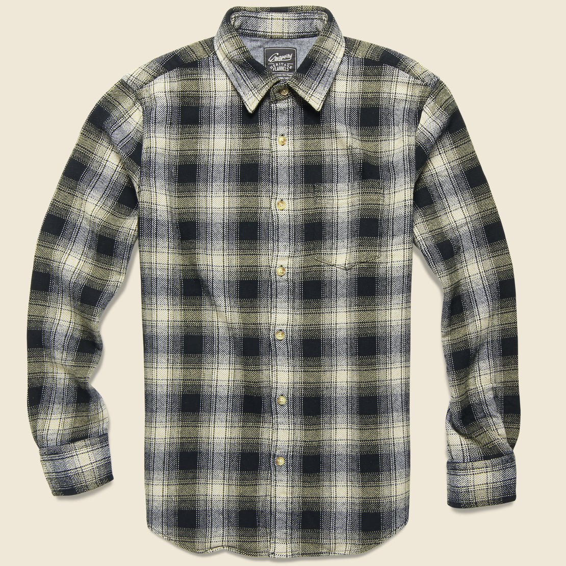 Grayers Mason Heritage Flannel Shirt - Khaki/ Black