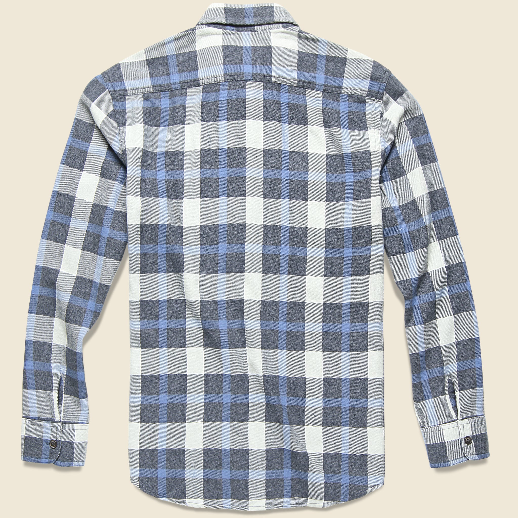 Keats 3-Ply Jaspe Shirt - Blue Plaid - Grayers - STAG Provisions - Tops - L/S Woven - Plaid