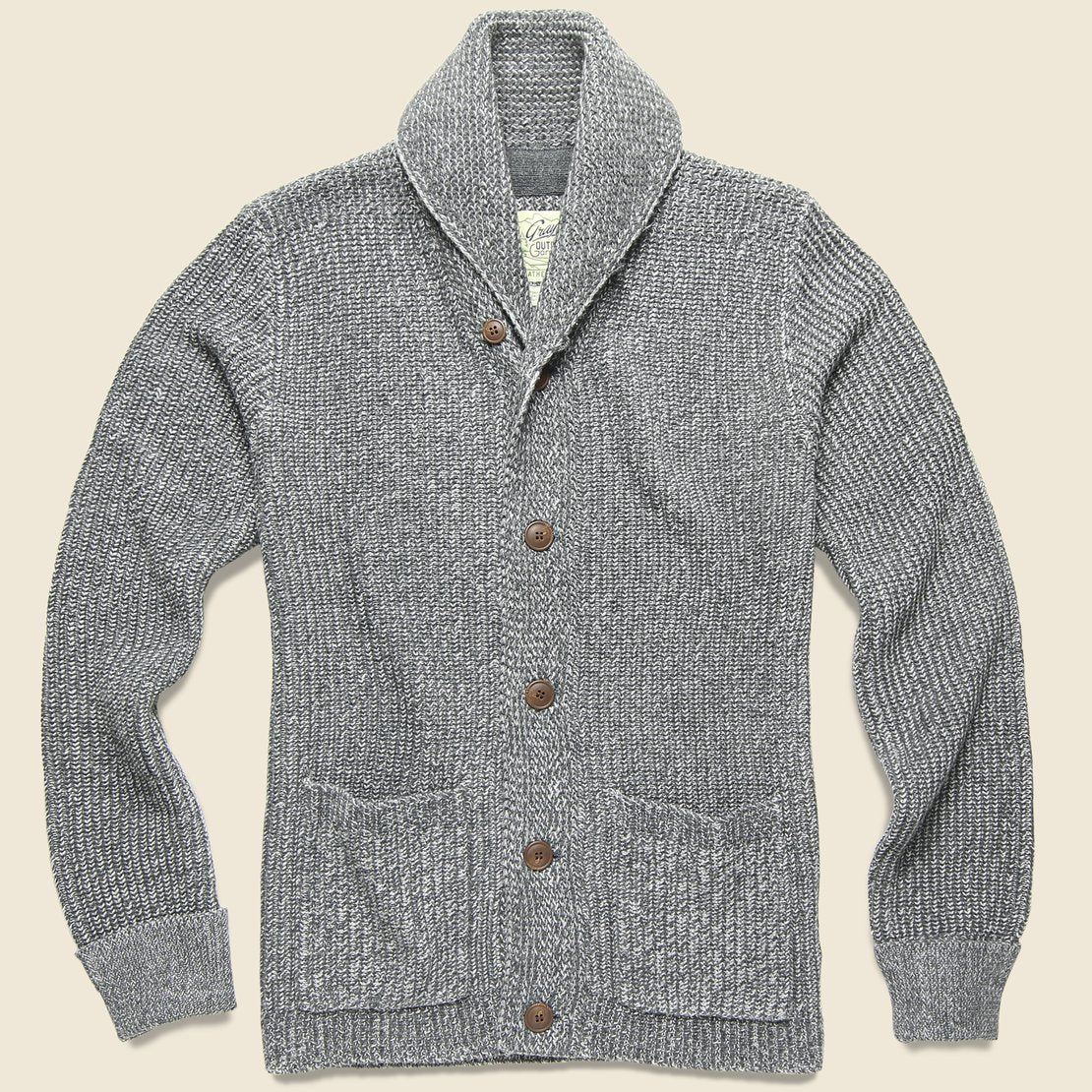 Grayers Belmont Plaited Cardigan Sweater - Charcoal