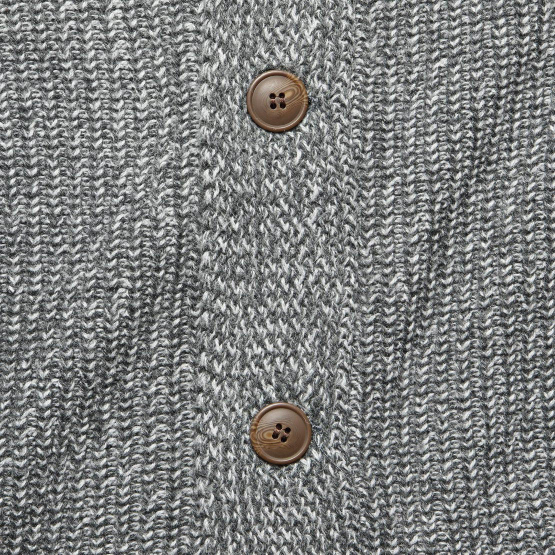 Belmont Plaited Cardigan Sweater - Charcoal - Grayers - STAG Provisions - Tops - Sweater