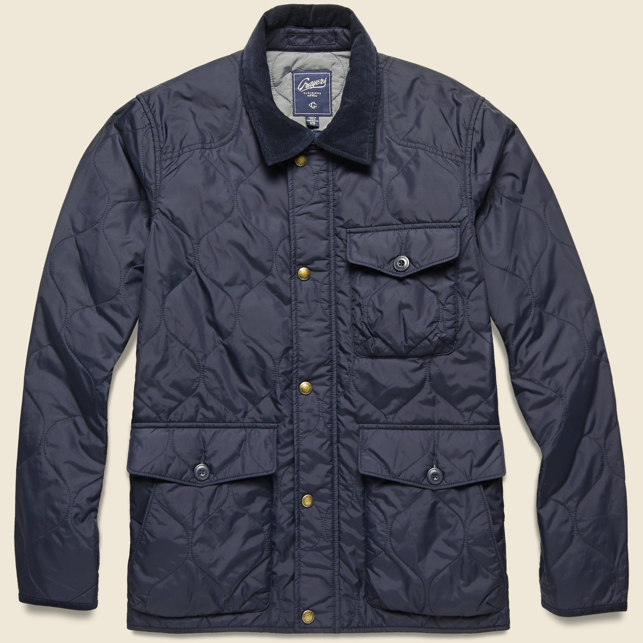 Andrew Lightweight Quilted Jacket - Navy - Grayers - STAG Provisions - Outerwear - Coat / Jacket