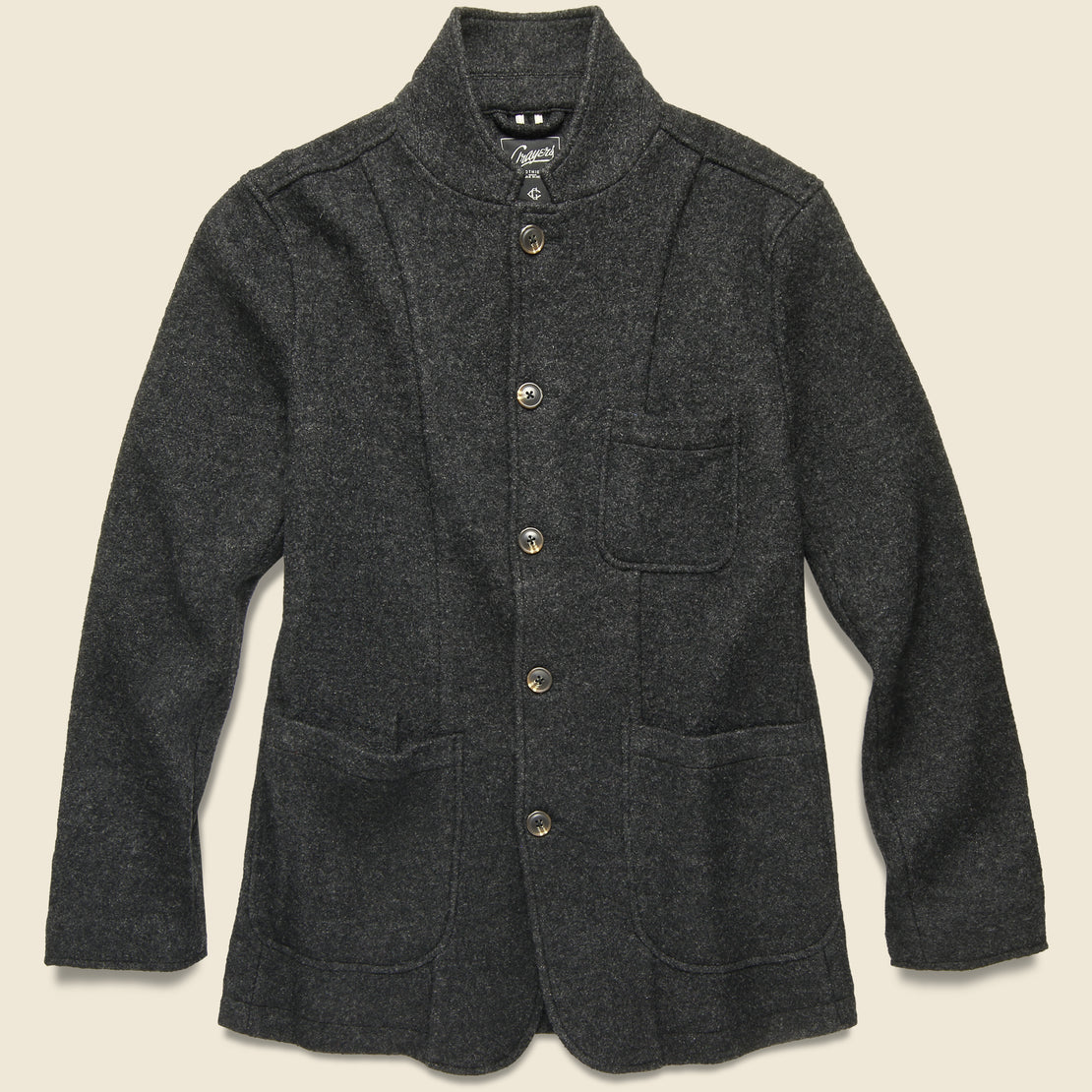 Grayers Burnham Knitted Wool Blazer - Charcoal