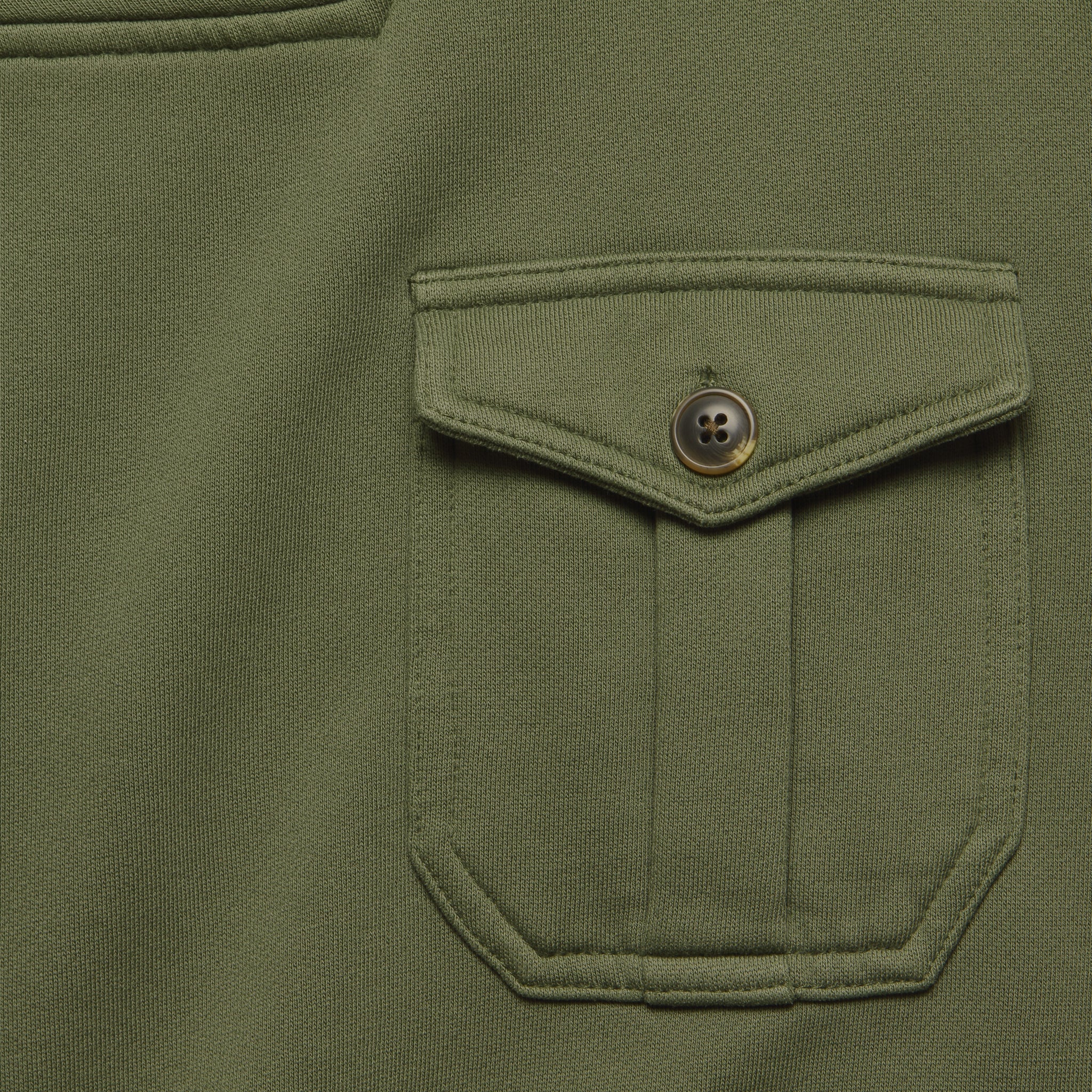 Fleece Military Shawl Pullover - Fatigue - Grayers - STAG Provisions - Tops - Fleece / Sweatshirt