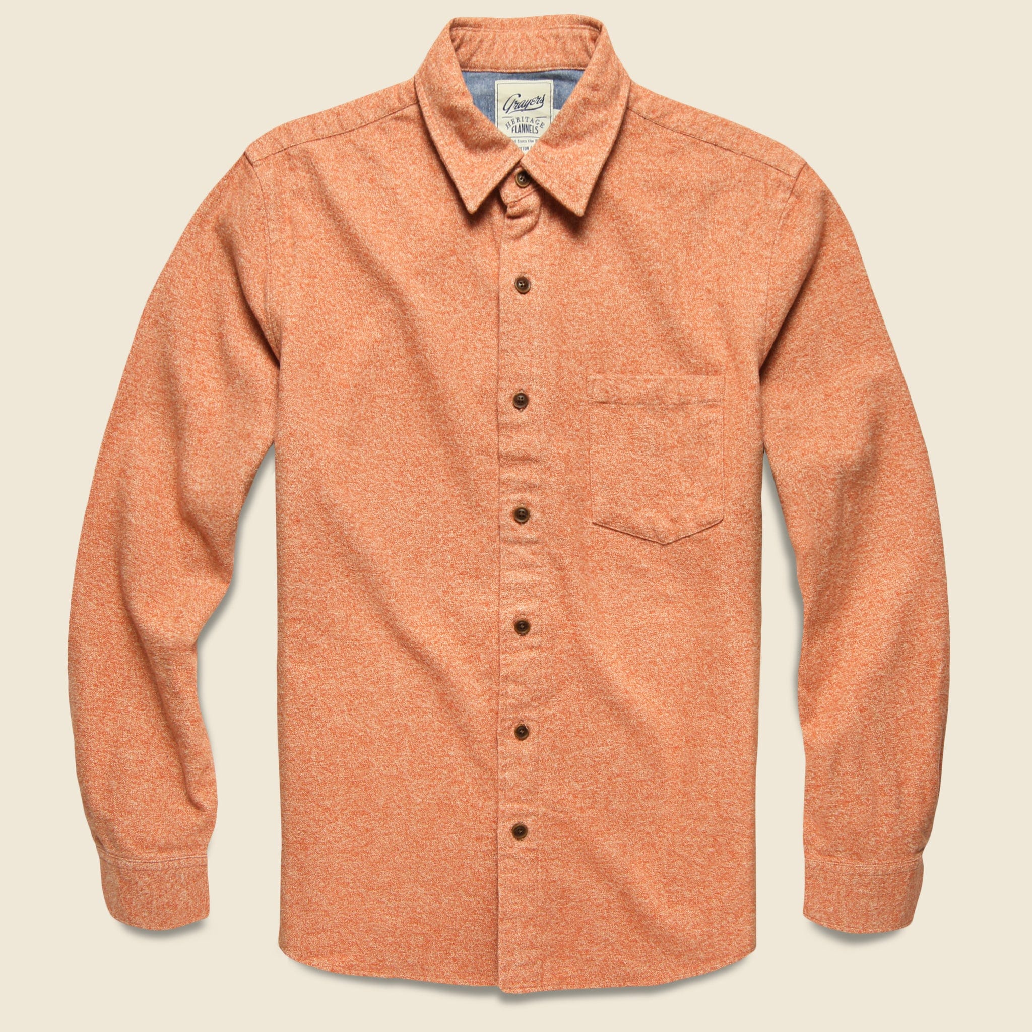 Wendover Jaspe Heritage Flannel - Aragon - Grayers - STAG Provisions - Tops - L/S Woven - Solid