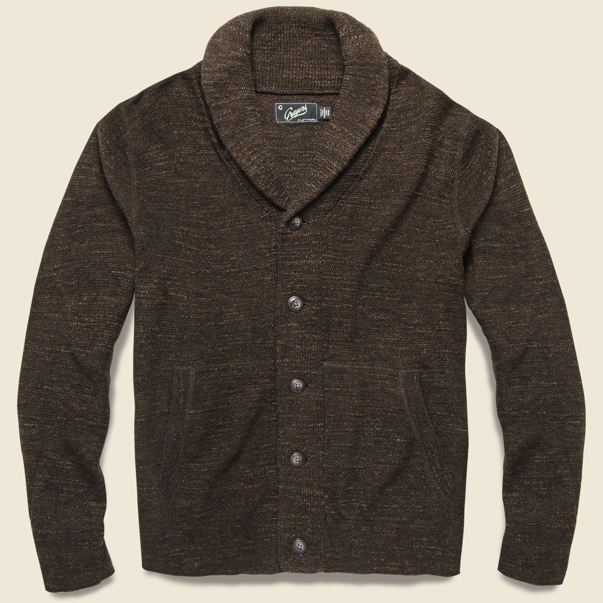 Avalon Shawl Cardigan - Chocolate Marl - Grayers - STAG Provisions - Tops - Sweater
