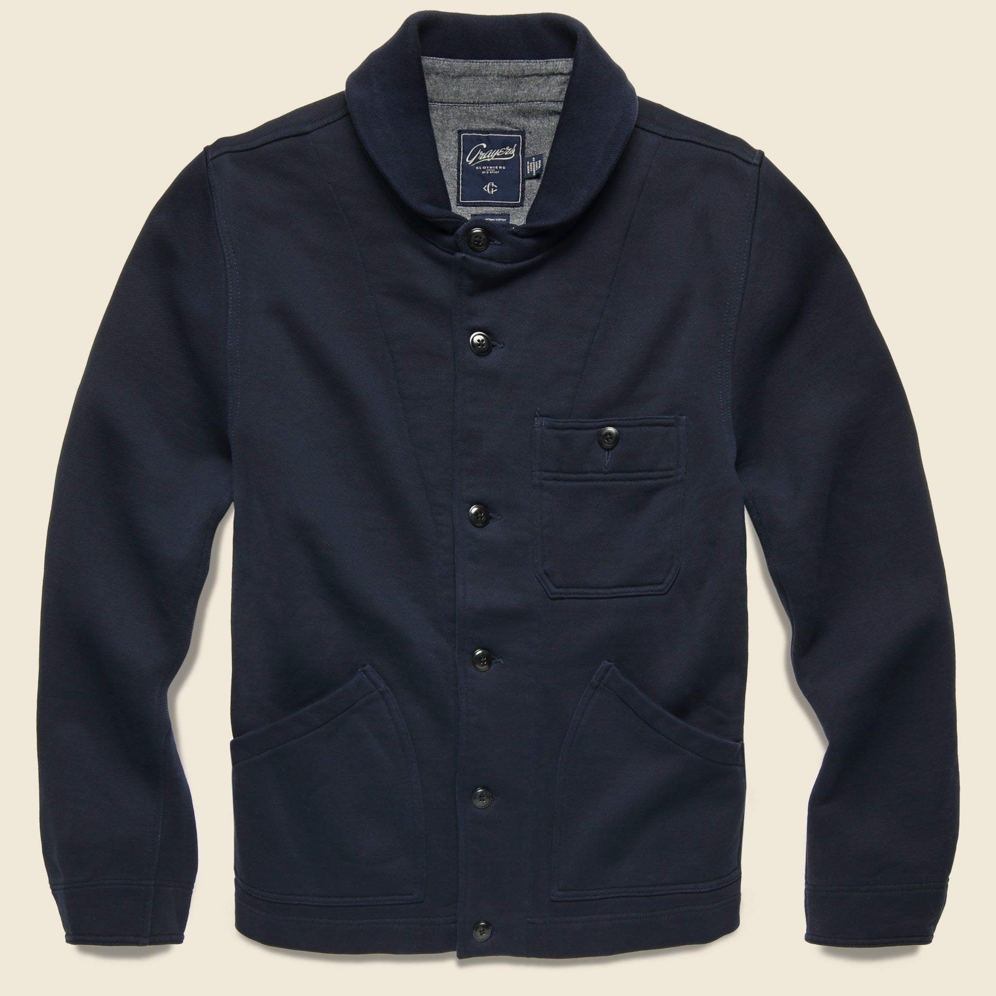 Melville Fleece Knacket - Navy - Grayers - STAG Provisions - Outerwear - Coat / Jacket
