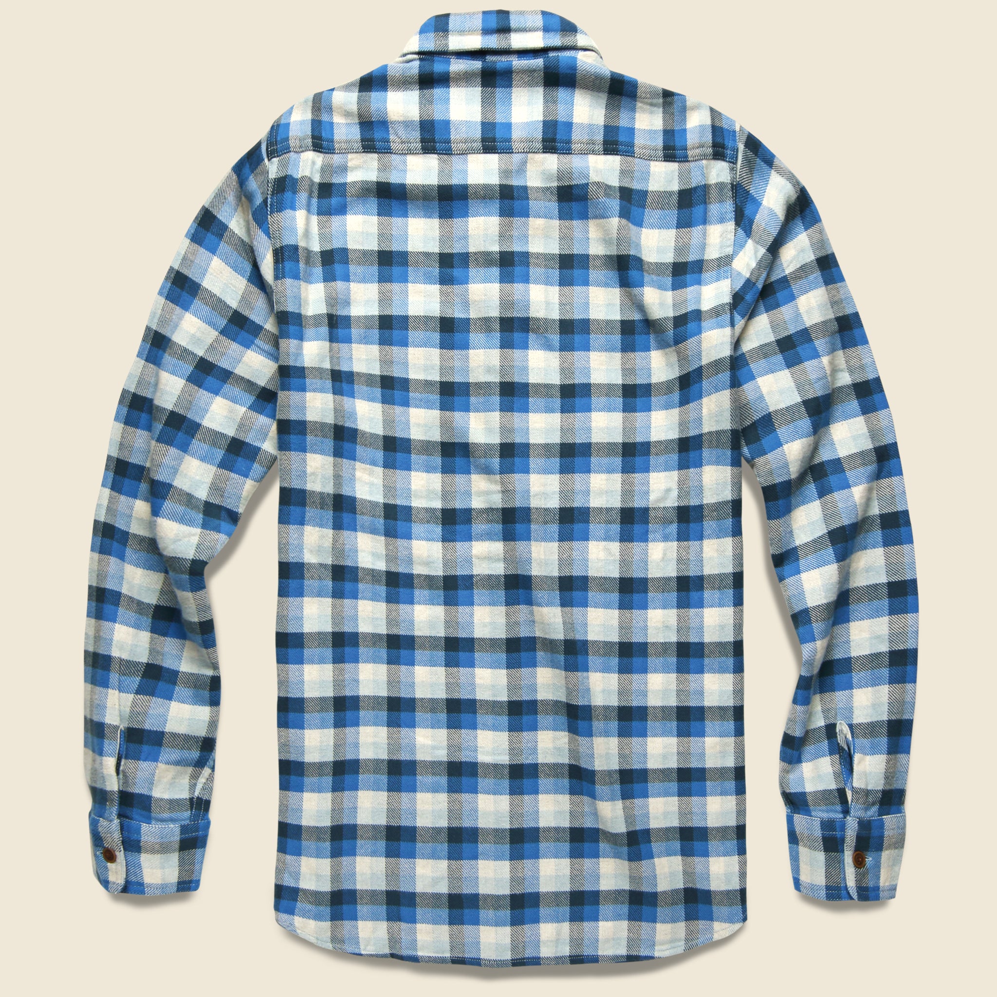 
                          Gingham Heritage Flannel - Navy/Blue/Grey - Grayers - STAG Provisions - Tops - L/S Woven - Plaid
                        