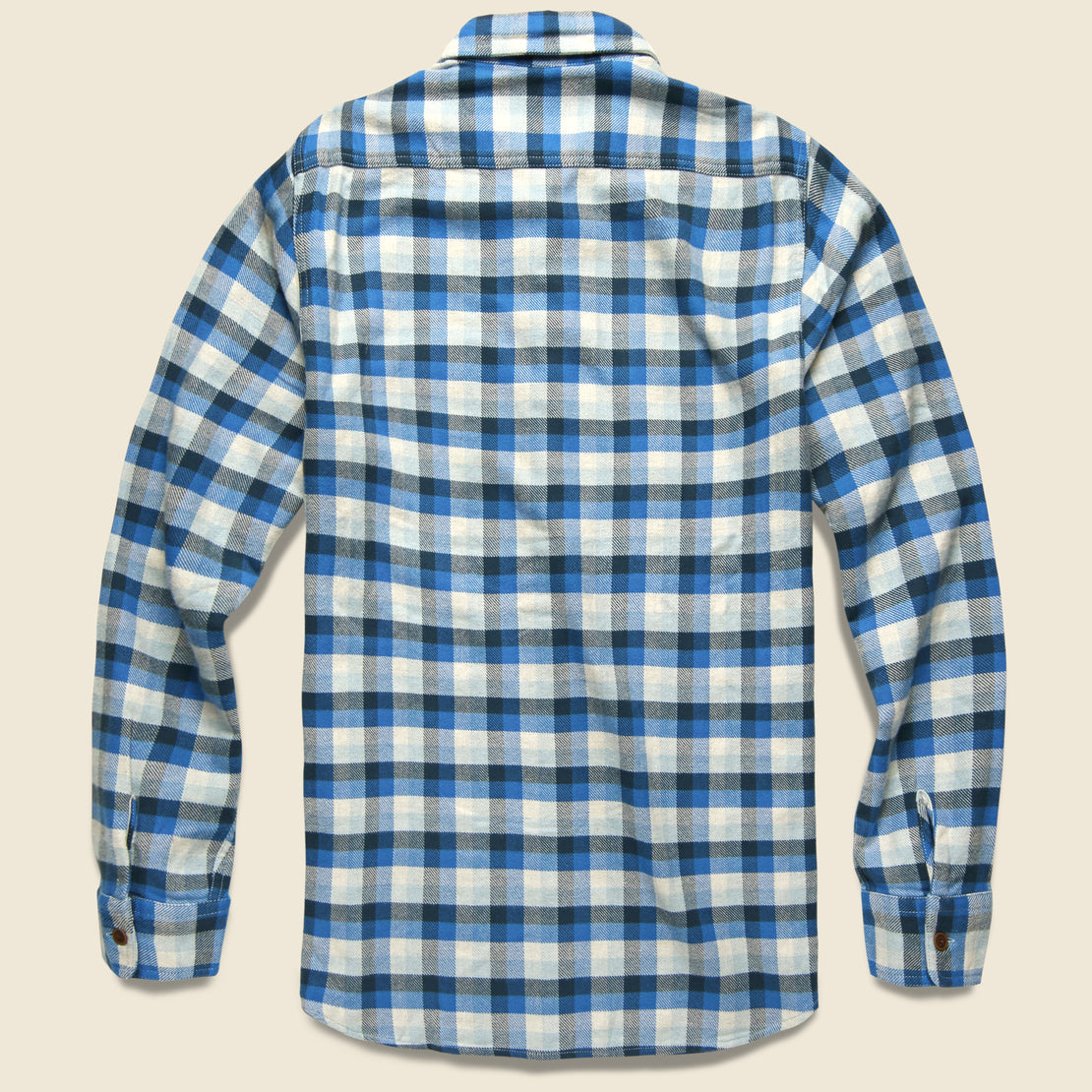 Gingham Heritage Flannel - Navy/Blue/Grey - Grayers - STAG Provisions - Tops - L/S Woven - Plaid
