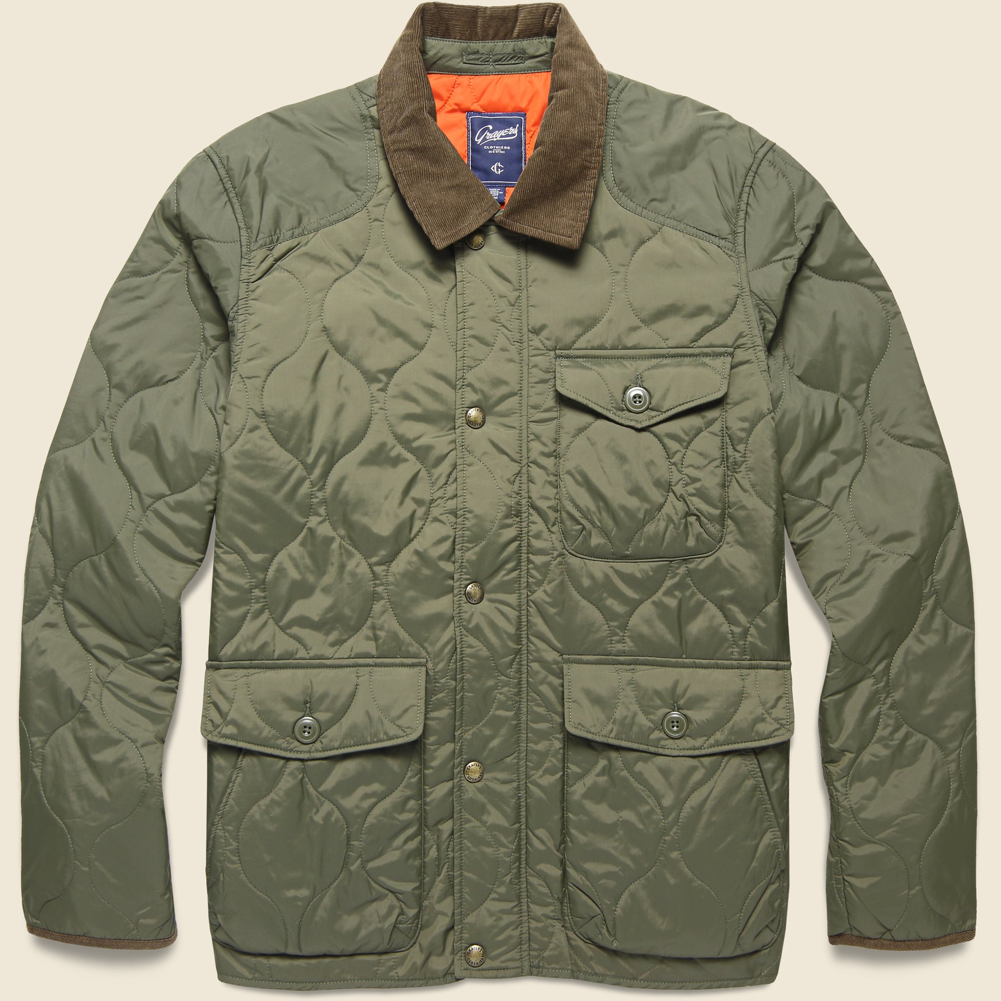Andrew Light Weight Quilted Jacket - Olive - Grayers - STAG Provisions - Outerwear - Coat / Jacket