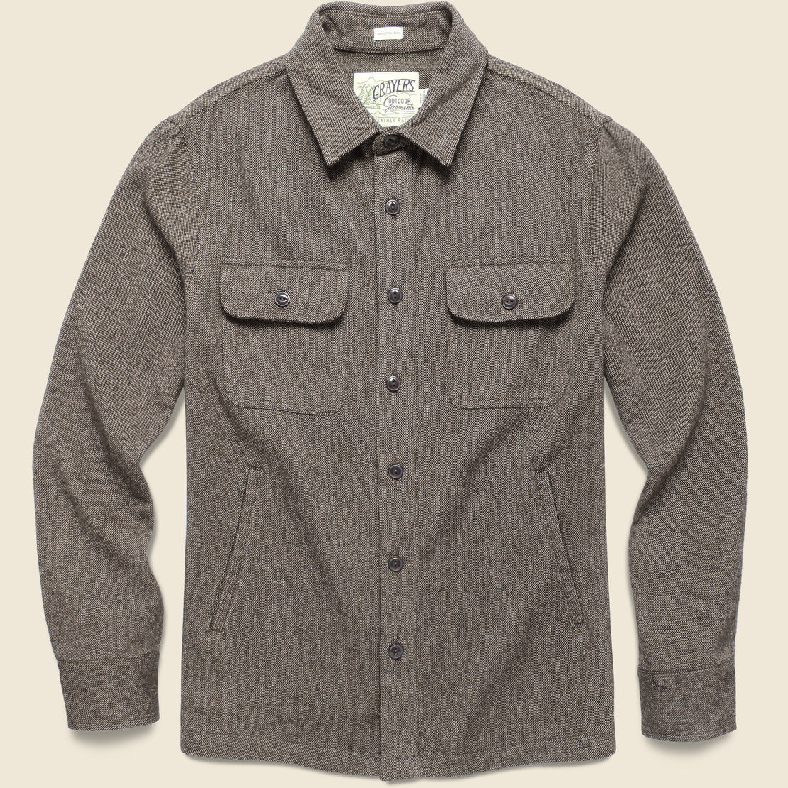 Grayers Forsythe Melange Overshirt - Chestnut