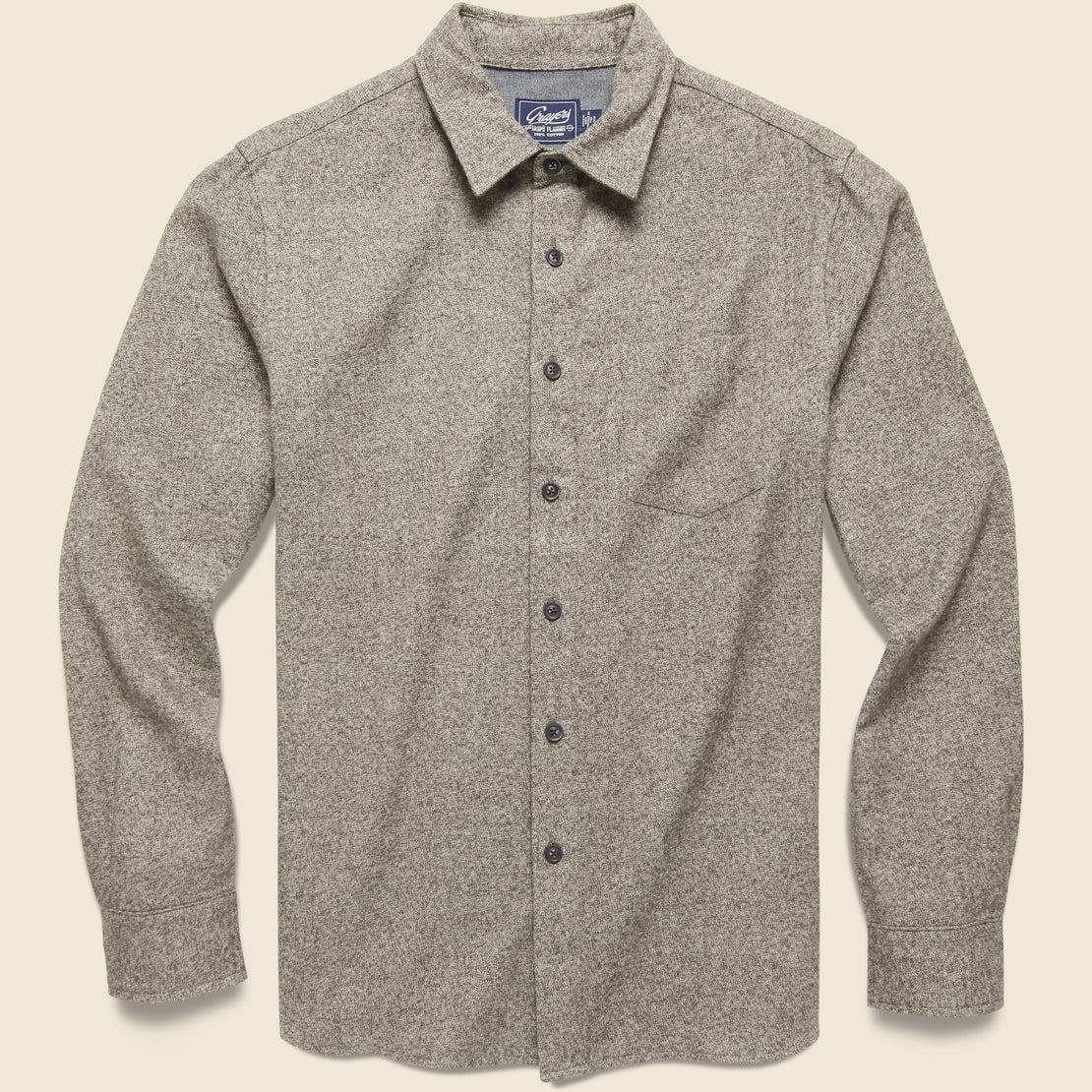 Grayers Buford Herringbone Flannel Shirt - Harrison Olive Jaspe