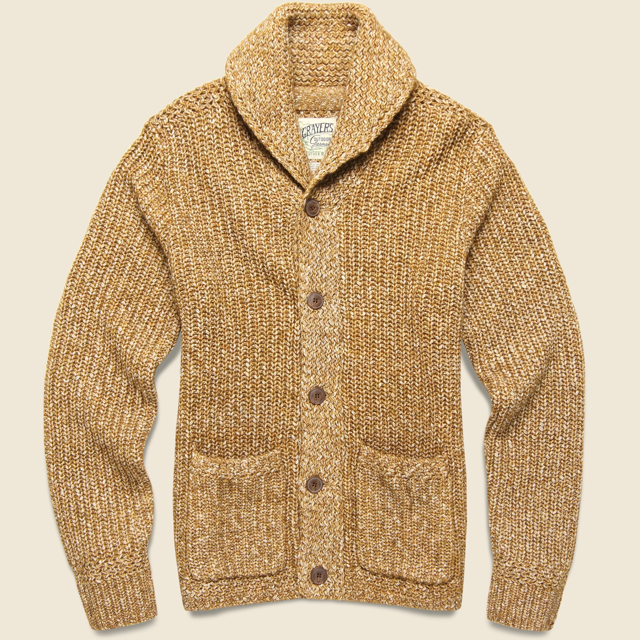 Bradford Shawl Cardigan - Biscuit - Grayers - STAG Provisions - Tops - Sweater