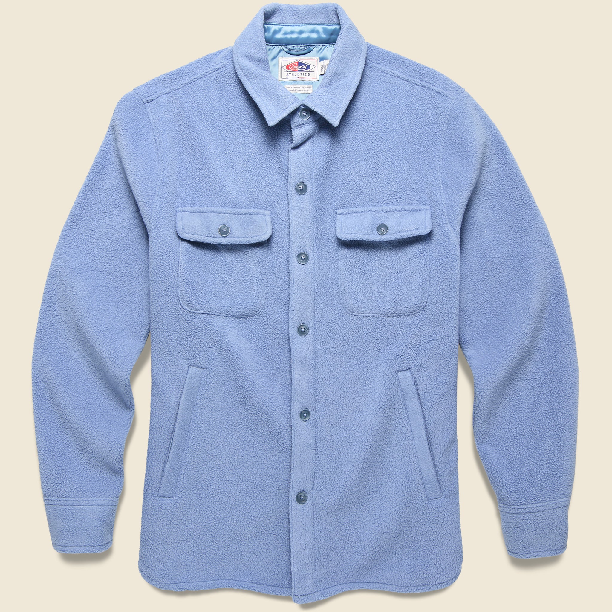 Micro Fleece CPO - Provincial Blue - Grayers - STAG Provisions - Tops - L/S Woven - Overshirt