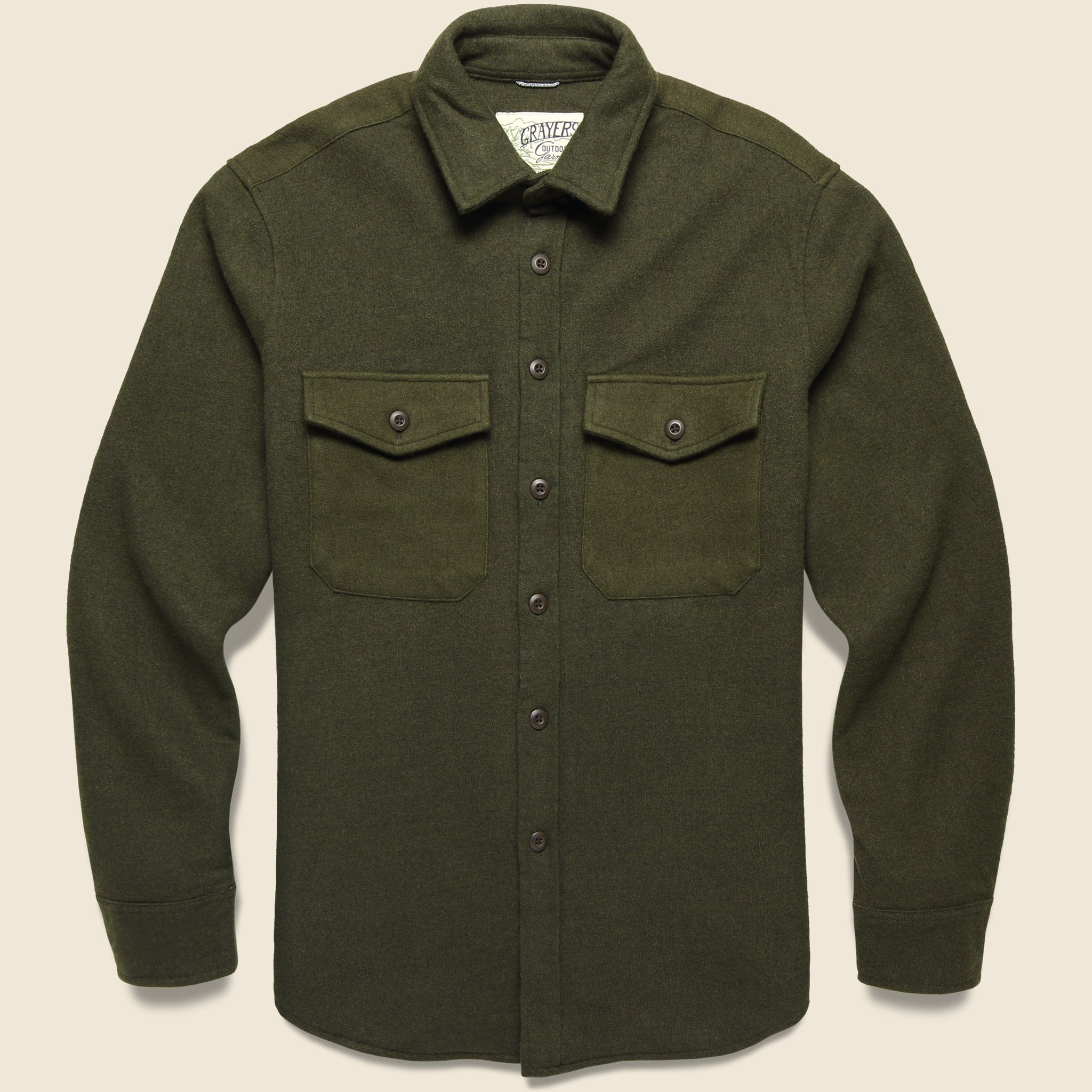 Surplus Wool Overshirt - Olive Loden - Grayers - STAG Provisions - Tops - L/S Woven - Overshirt