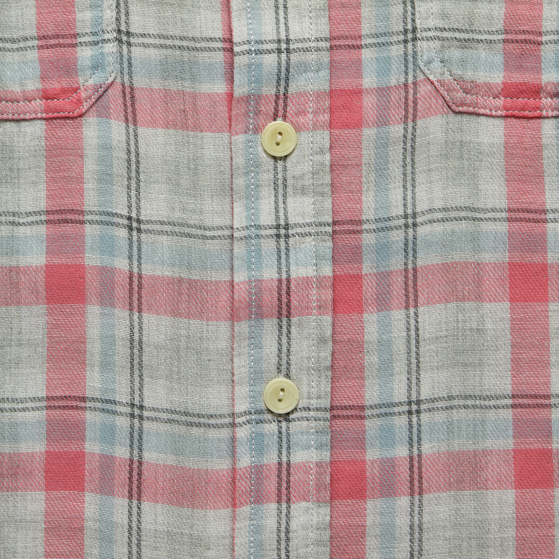 Mason Double Cloth Shirt - Salmon/Blue/Grey - Grayers - STAG Provisions - Tops - L/S Woven - Plaid