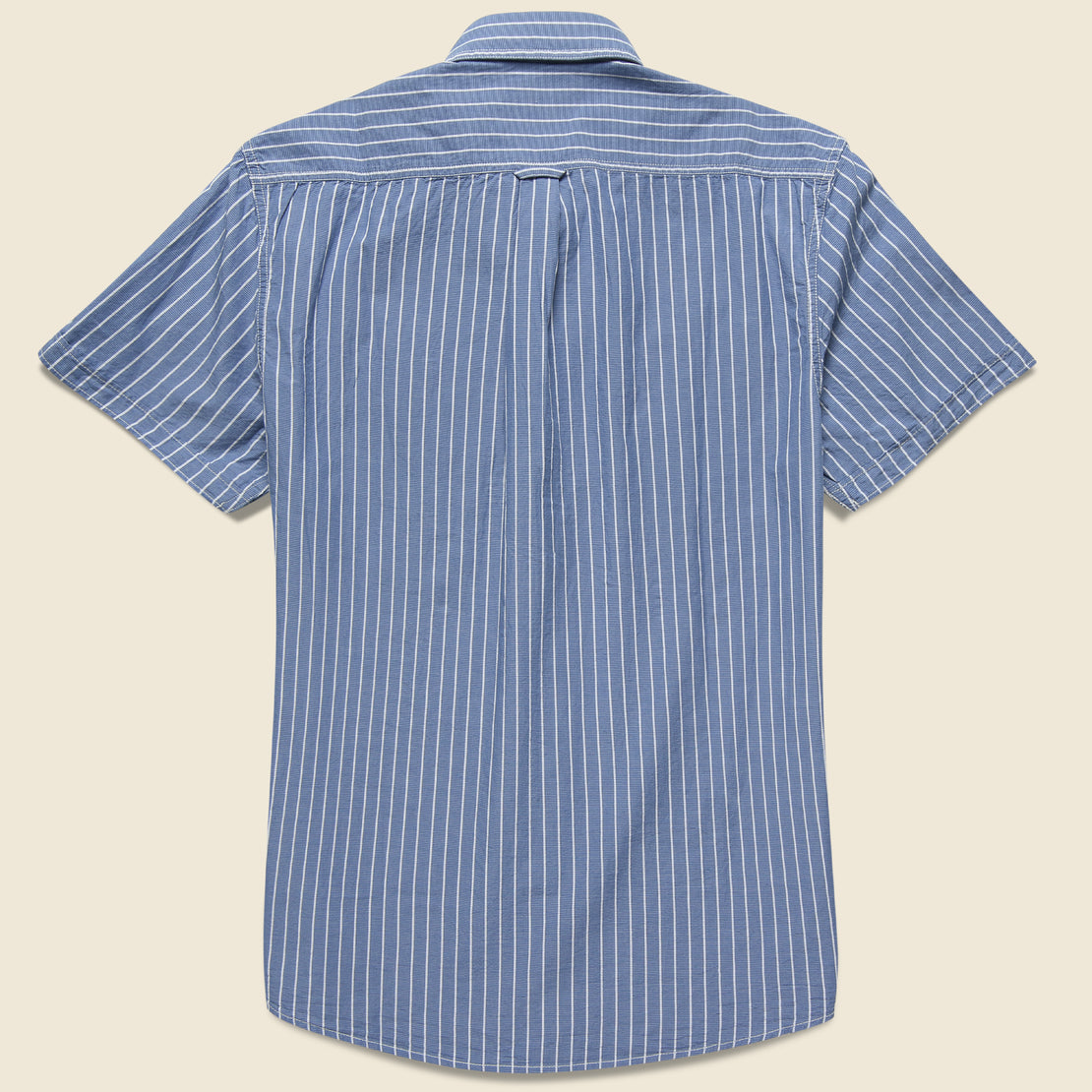 Larkin Slub Shirt - Blue Cream Stripe - Grayers - STAG Provisions - Tops - S/S Woven - Stripe