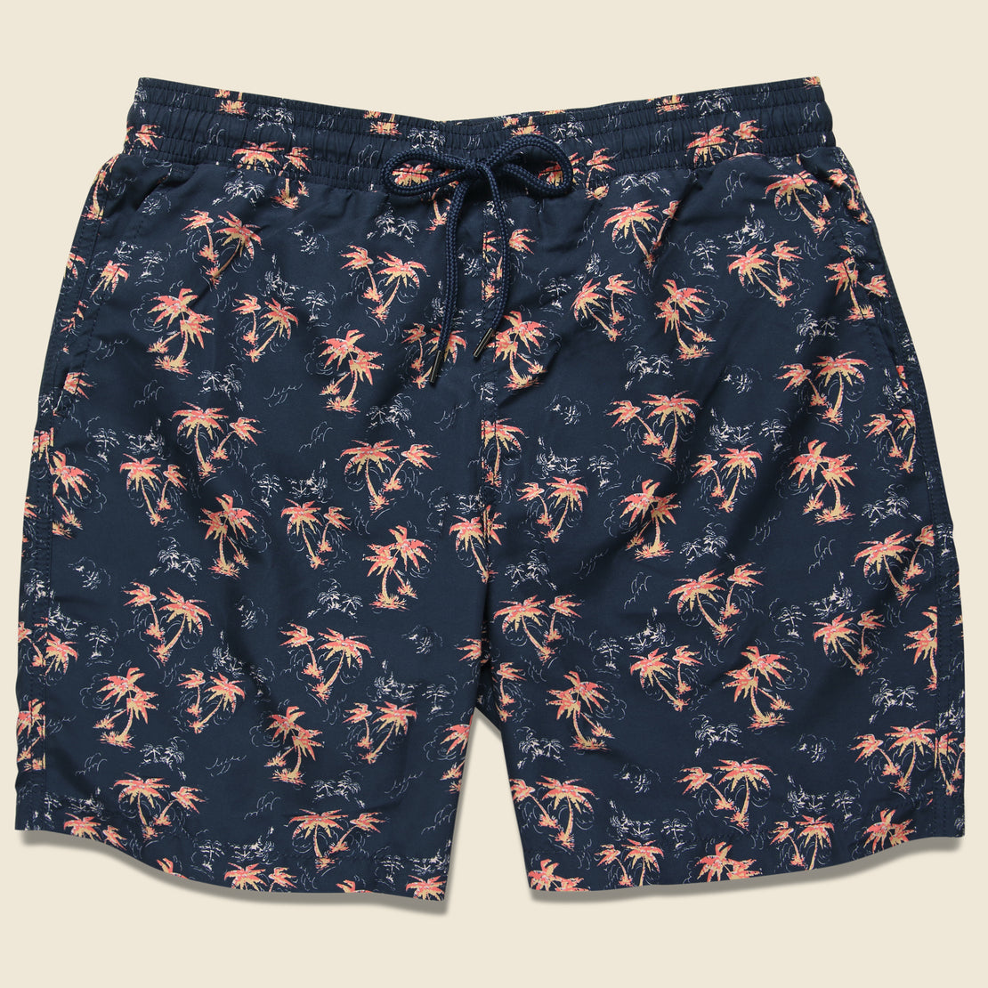 Grayers Burning Palm Swim Trunk - Carbon Spice Coral
