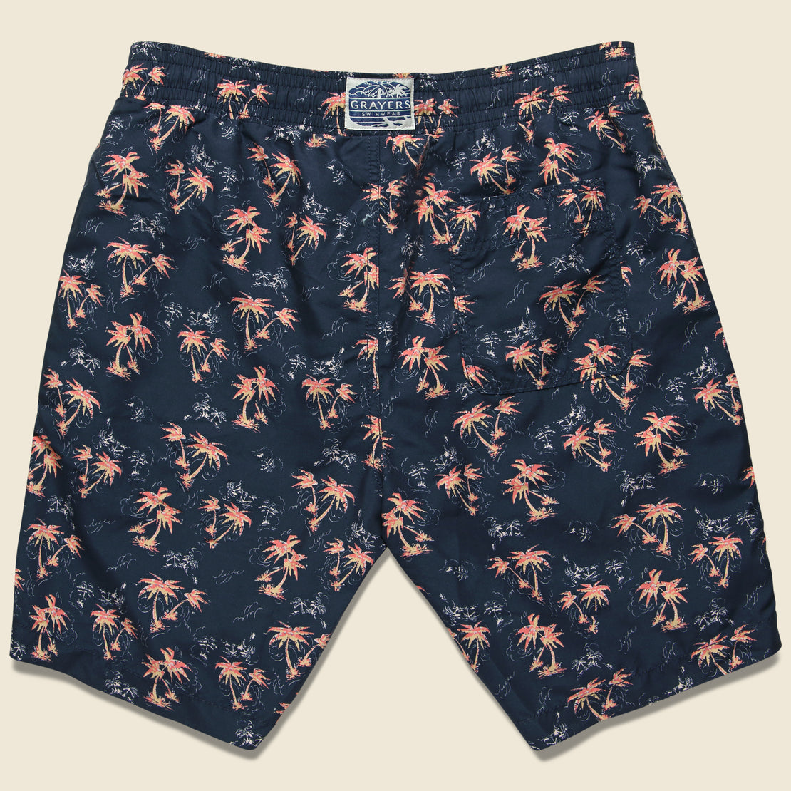 Burning Palm Swim Trunk - Carbon Spice Coral - Grayers - STAG Provisions - Shorts - Swim
