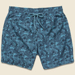 Leaf On Blue Swim Trunk - Navy Storm - Grayers - STAG Provisions - Shorts - Swim