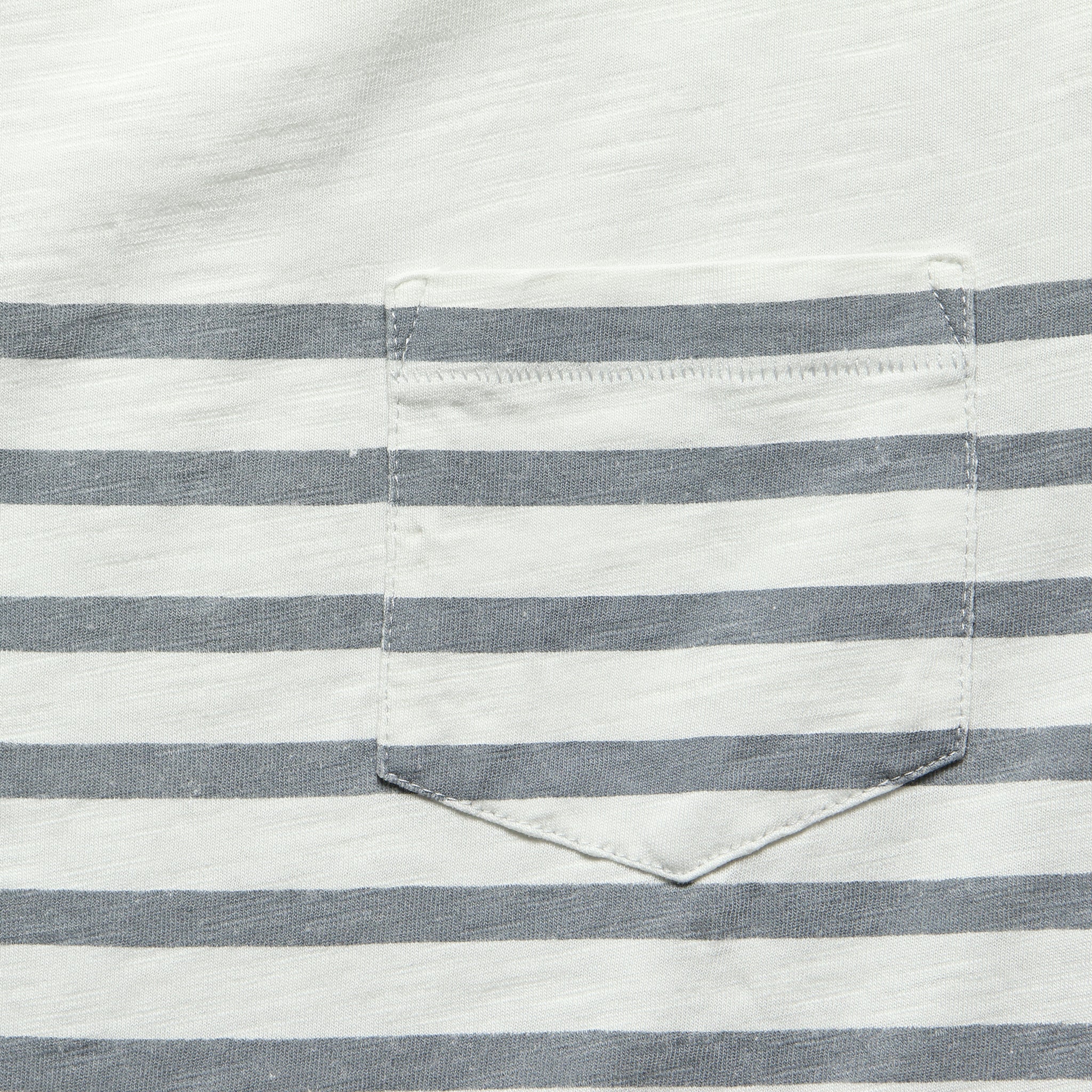Admiral Stripe Crew Tee - Bright White - Grayers - STAG Provisions - Tops - S/S Tee