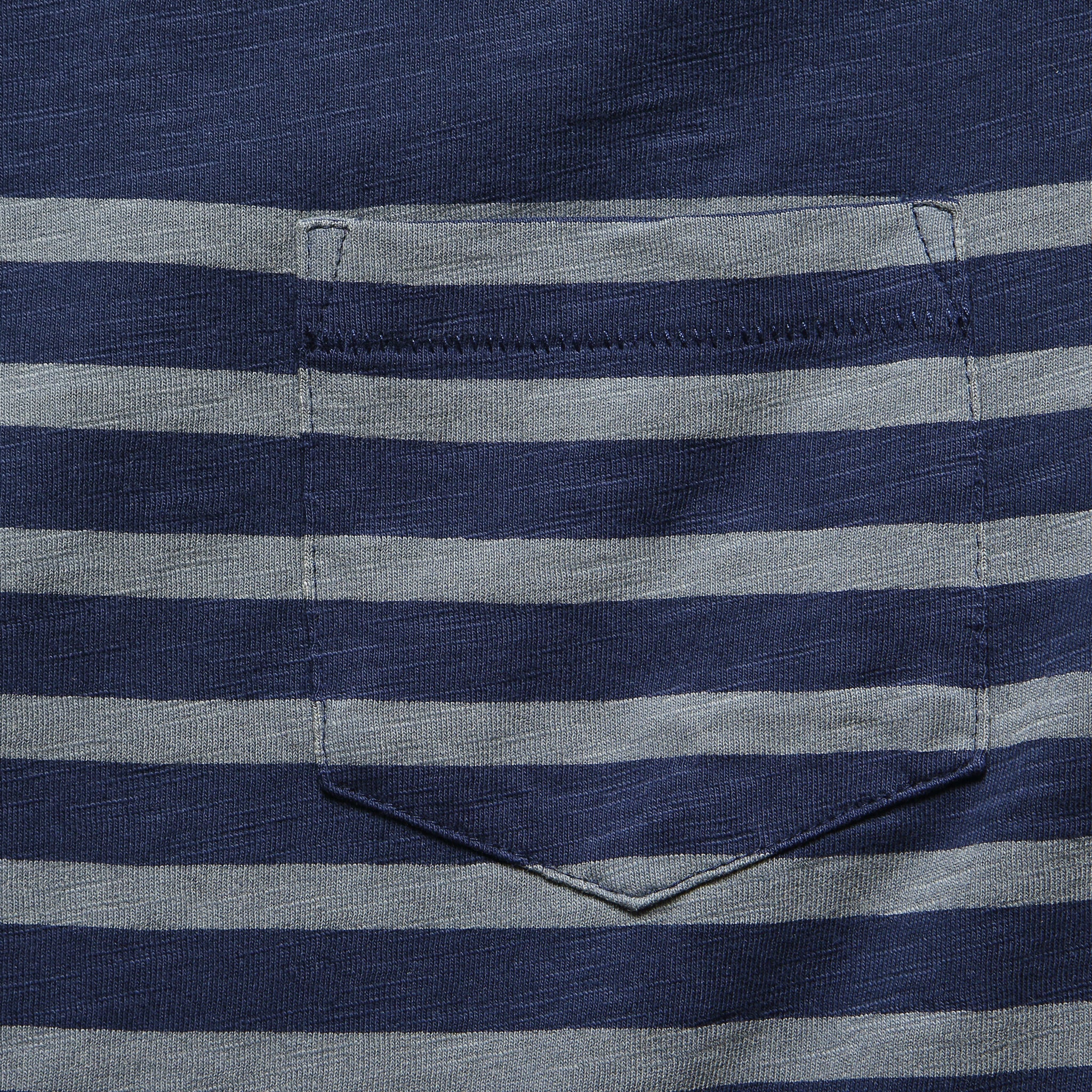 
                          Admiral Stripe Crew Tee - Mood Indigo - Grayers - STAG Provisions - Tops - S/S Tee
                        