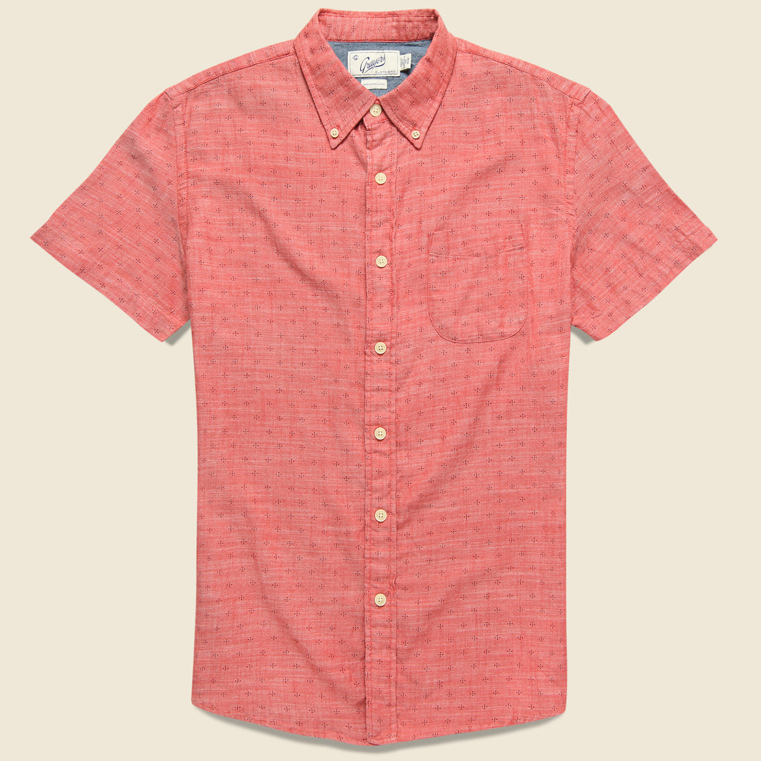 Grayers Pearson Summer Slub Twill Shirt - Red