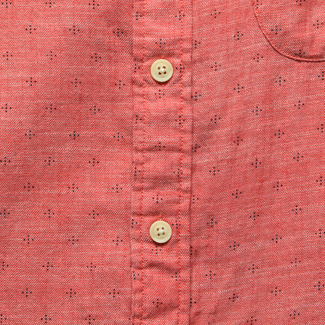 Pearson Summer Slub Twill Shirt - Red
