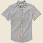 Palm Leaf Summer Weave Shirt - Red/Blue - Grayers - STAG Provisions - Tops - S/S Woven - Floral