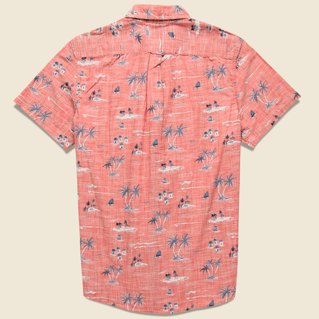 Giligans Printed Chambray Shirt - Dusty Cedar