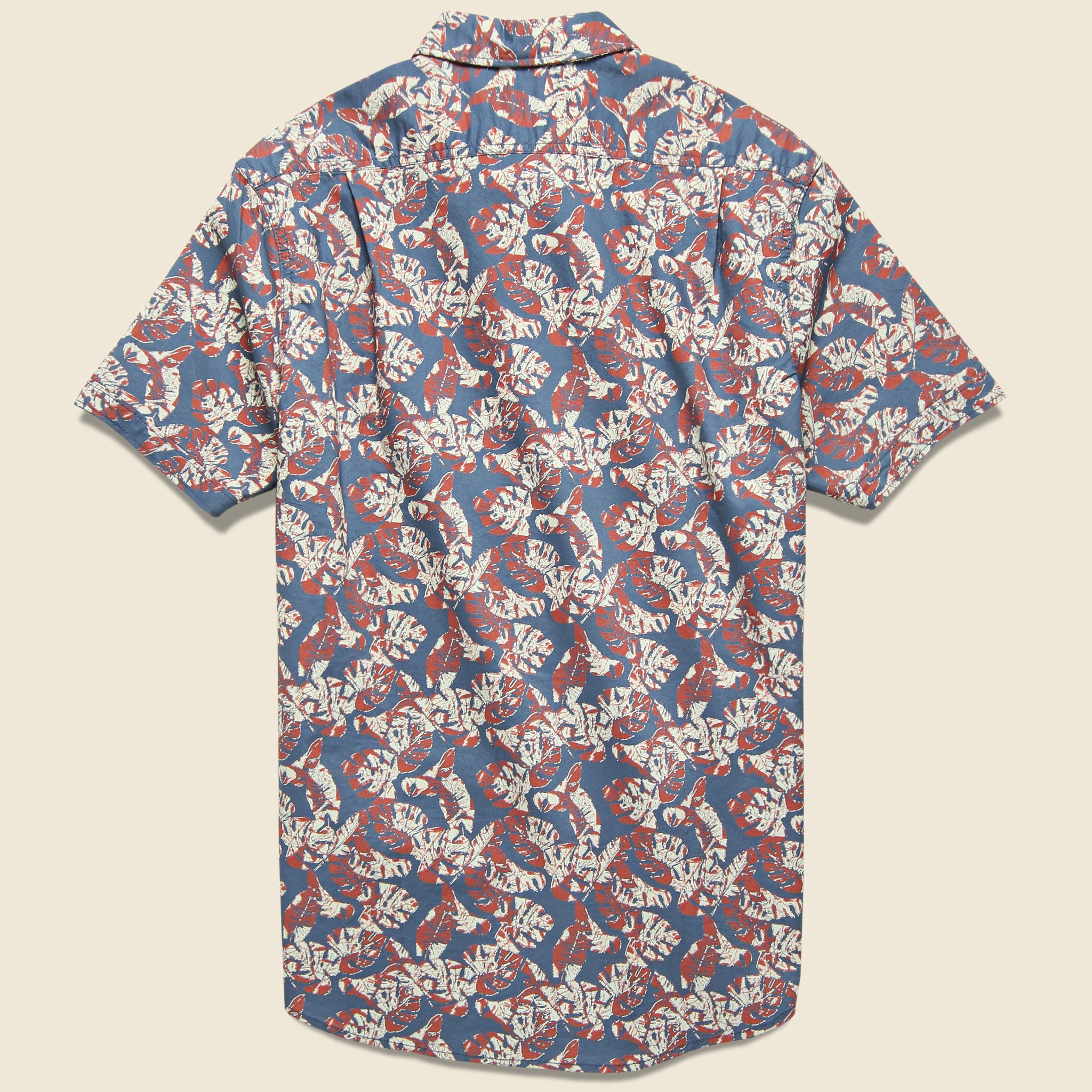 Floral Printed Gauze Shirt - Faded Navy/Red/Cream - Grayers - STAG Provisions - Tops - S/S Woven - Floral