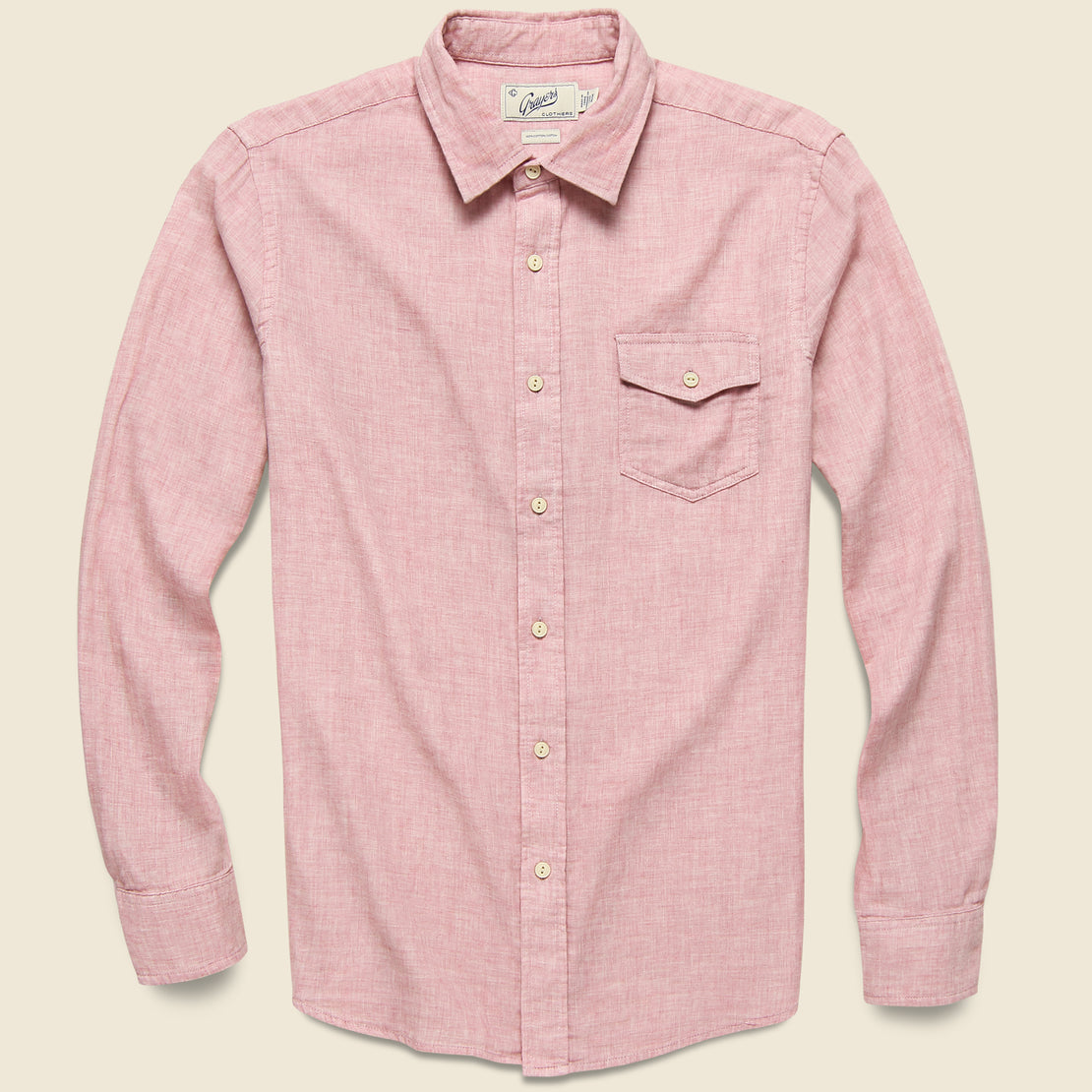 Grayers Rosedale Double Cloth Shirt - Dusty Rose